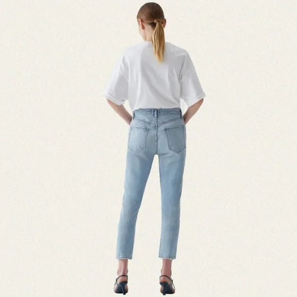 Agolde Riley High Rise Straight Crop - Picture 3 of 10